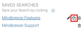 Share Saved Searches in Mindbreeze InSpire
