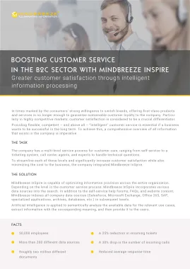 Case Study - Mindbreeze InSpire in customer service