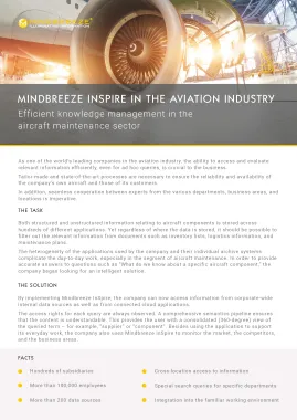 Case Study - Mindbreeze InSpire in the aviation industry