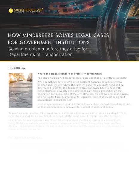 Case Study - How Mindbreeze Solves Legal Cases for Government Institutions Blurred