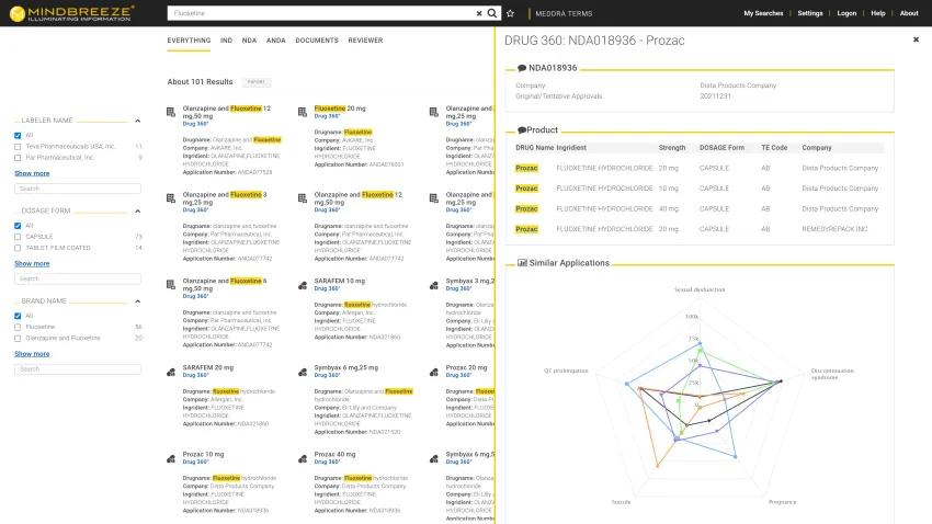 Mindbreeze in Pharma Screenshot